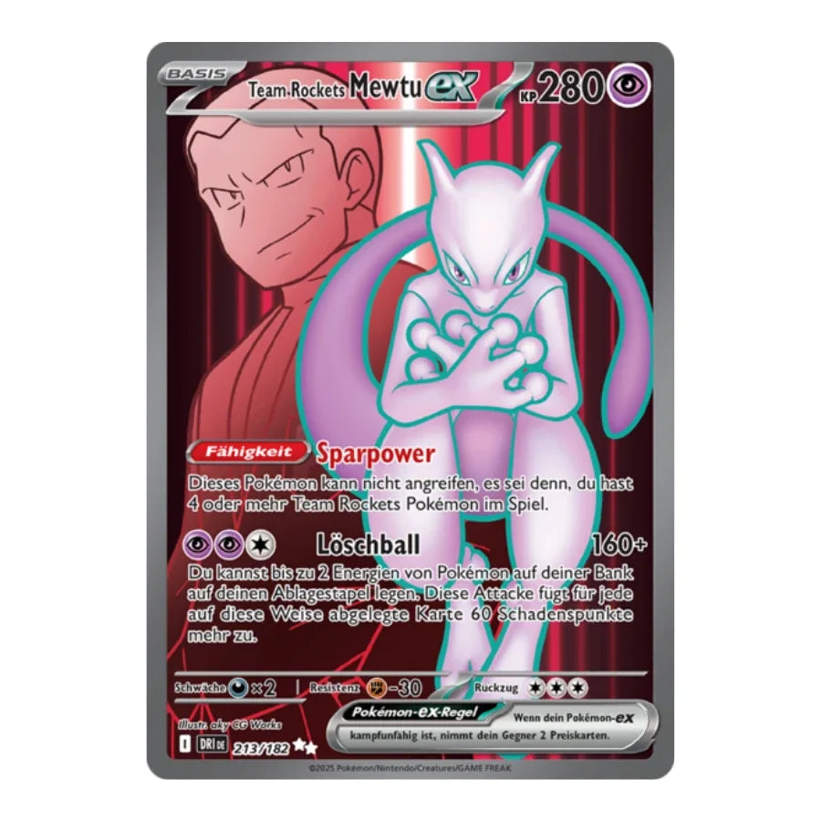 Team Rockets Mewtu ex UR 213/182 Ewige Rivalen