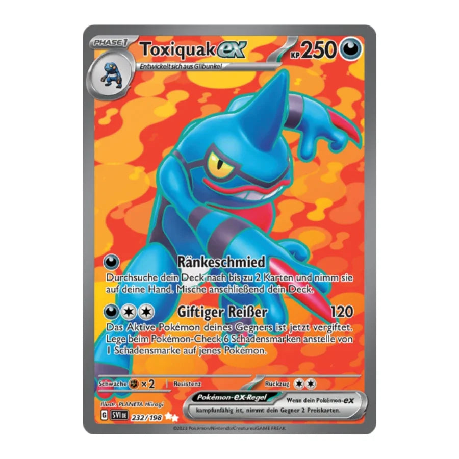 Toxiquak ex Full Art Deutsch 232/198 Karmesin & Purpur