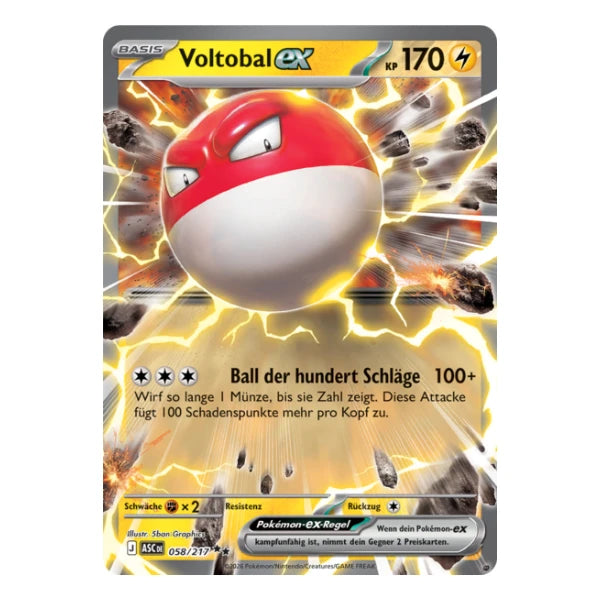 Voltobal ex 058/217 Pokemon Erhabene Helden