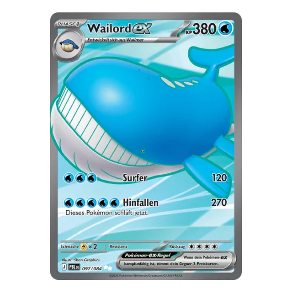 Wailord ex FA 097/084 Pokemon Dunkelnacht