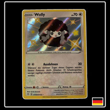 Pokemon Karte Wolly Shiny SV103/SV122 aus dem Schwert & Schild Set Glänzendes Schicksal