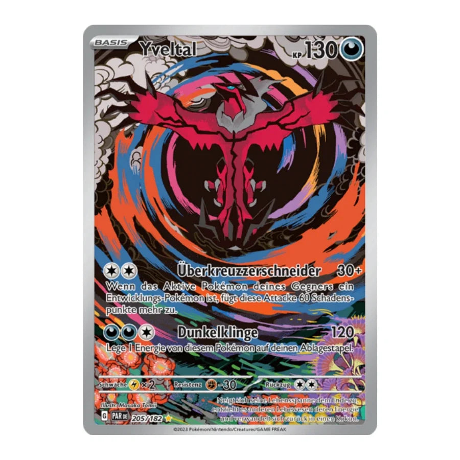 Yveltal Art Rare Deutsch 205/182 Paradox Rift
