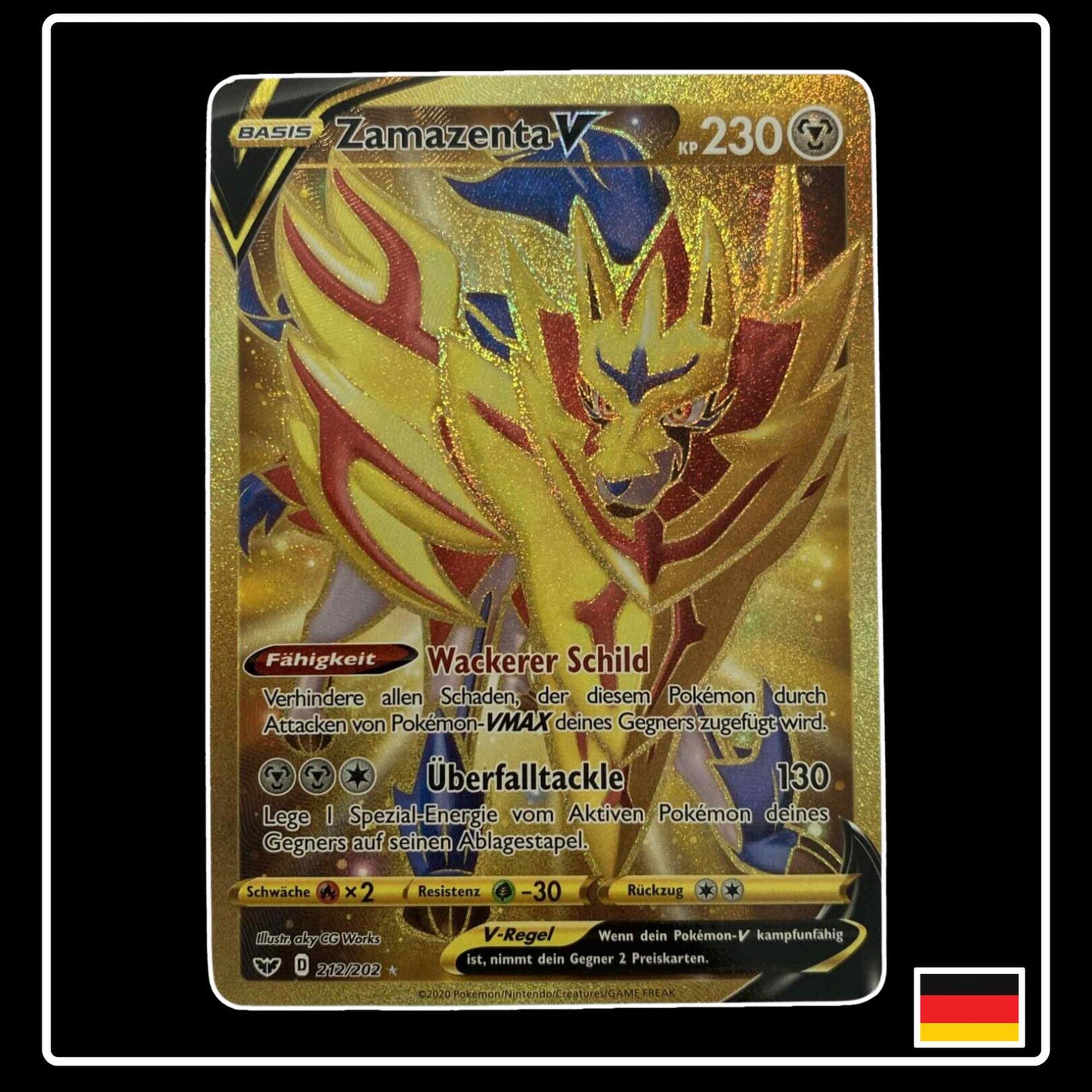 Zamazenta V GOLD Deutsch 212/202 Schwert & Schild