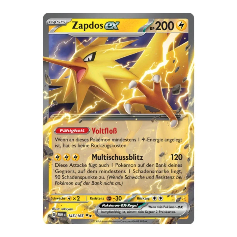 Zapdos ex Deutsch 145/165 Karmesin & Purpur 151