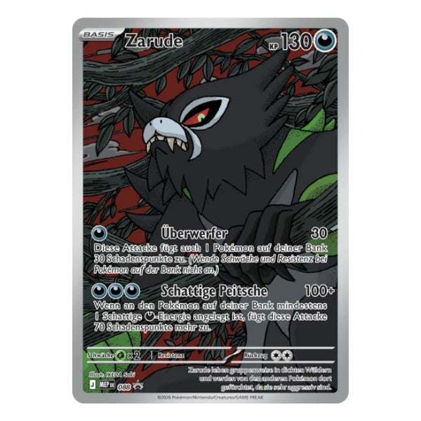Zarude IR MEP DE 088 Pokemon Mega-Entwicklung Black Star Promo