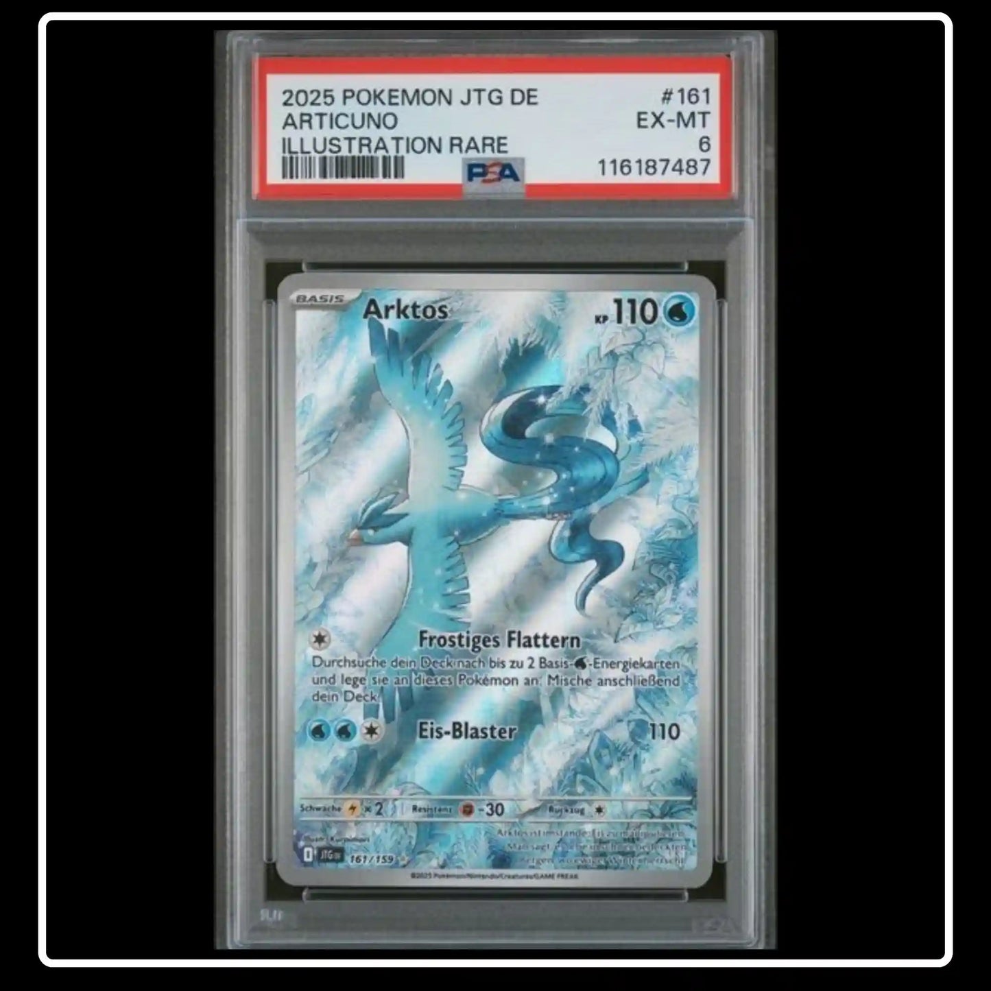 Arktos Illustration Rare 161/159 Pokemon Reisegefährten PSA 6