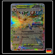 Folipurba STAMP PROMO Pokémon Karte – Prismatische Entwicklungen, Deutsch, holografisch, selten