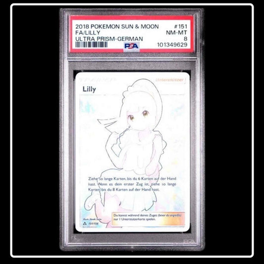Lilly Trainer Full Art 151/156 Ultra-Prisma PSA 8