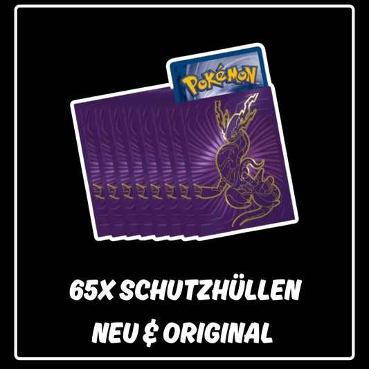 Pokemon Karten 65x Schutzhüllen Karmesin & Purpur Miraidon (Top Trainer Box)