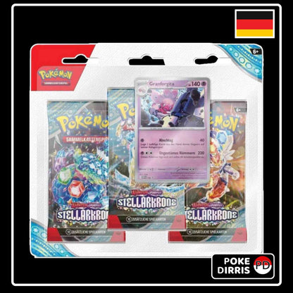 Pokemon KP7.0 Stellarkrone 3-Pack Blister Granforgita & Latias (DE)